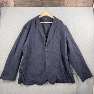 Goodthreads Blazer Mens 3XLT Navy Linen Cotton Casual Sport Coat Big & Tall